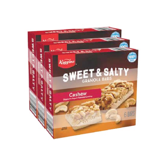 SWEET AND SALTY CASHEW BARS PACK OF 3