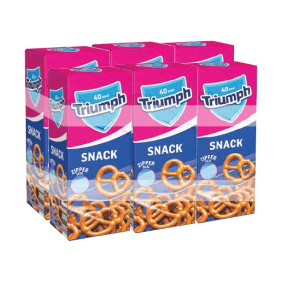 SNACK BAGS ZIPPER PACK OF 6