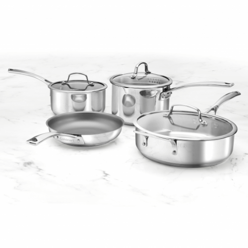 Cuisinart 11 Piece Conical Stainless Steel Induction Cookware Set, Stainless  Steel 
