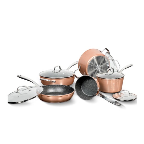 THE ROCK  CLASSIC 10PC SET COPPER W/STAINLESS STEEL HADLES