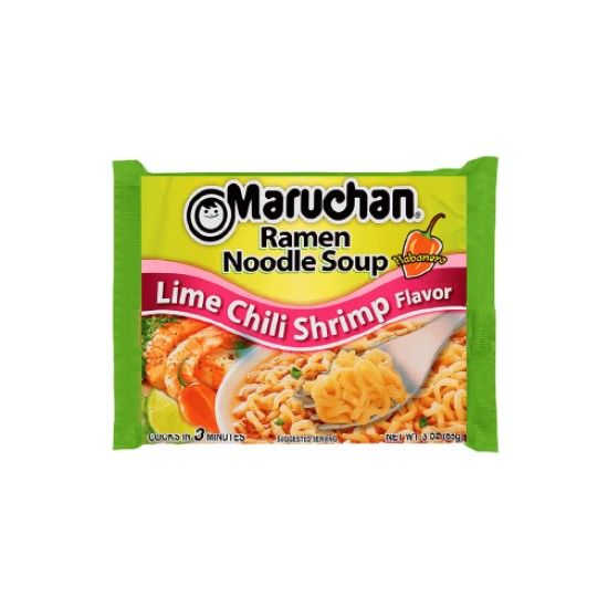 MARUCHAN LIME CHILLI SHRIMP RAMEN NOODLES