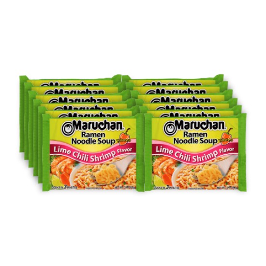 MARUCHAN LIME CHILLI SHRIMP RAMEN PACK OF 12