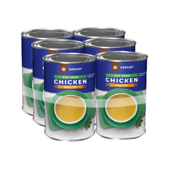 CHICKEN BROTH 99% FAT FREE 14.5 OZ Pack of 6