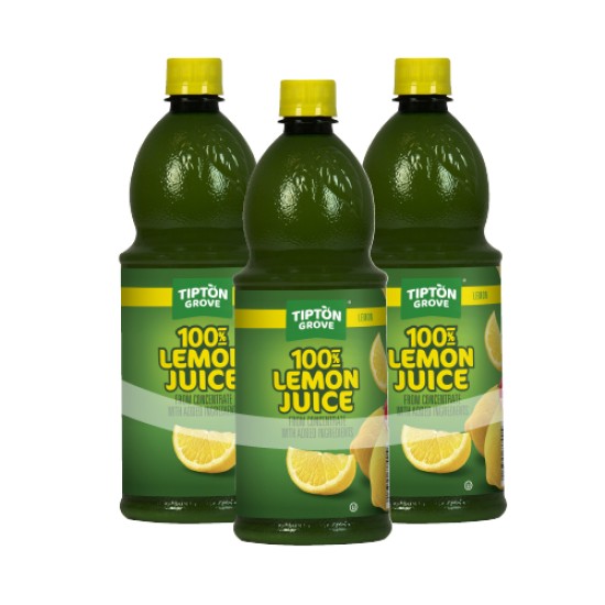 100% LEMON JUICE 32 OZ Pack of 3