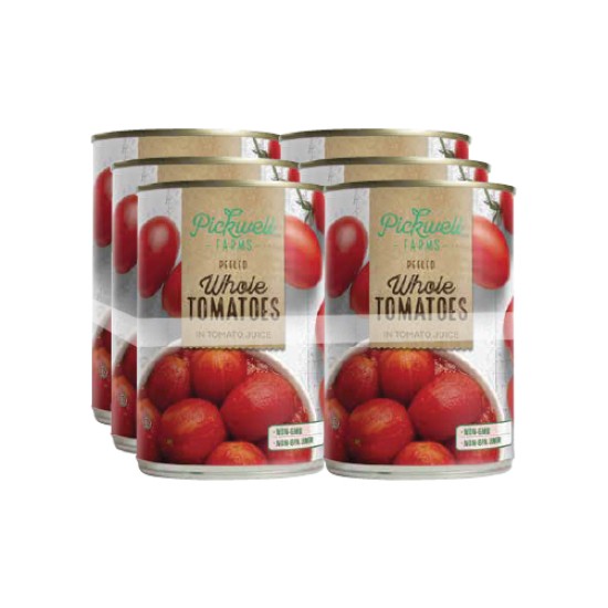 PICKWELL FARMS WHOLE PEELED TOMATOES PACK OF 6