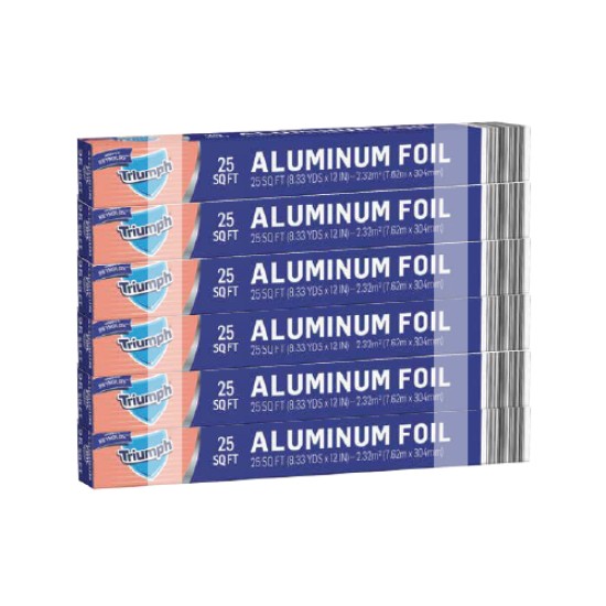 25 SQ FT ALUMINUM FOIL Pack of 6