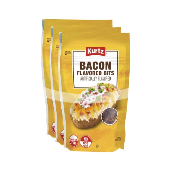 KURTZ IMMITATION BACON BITS PACK OF 3