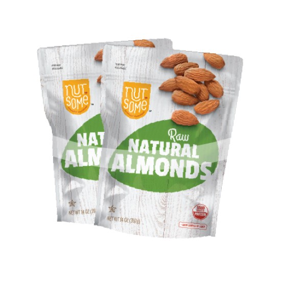 NUTSOME RAW NATURAL ALMONDS PACK OF 2