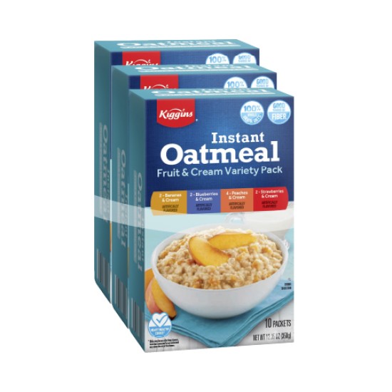 FRUIT AND CREAM VARIETY PACK INSTANT OATMEAL PACK OF 3