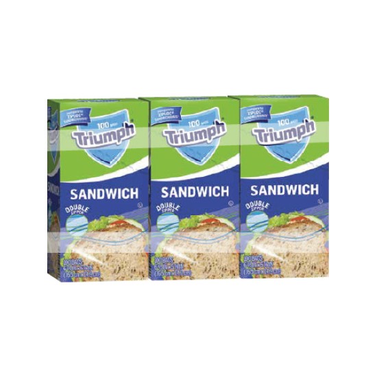 SANDWICH ZIPPER BAGS PACK OF 3