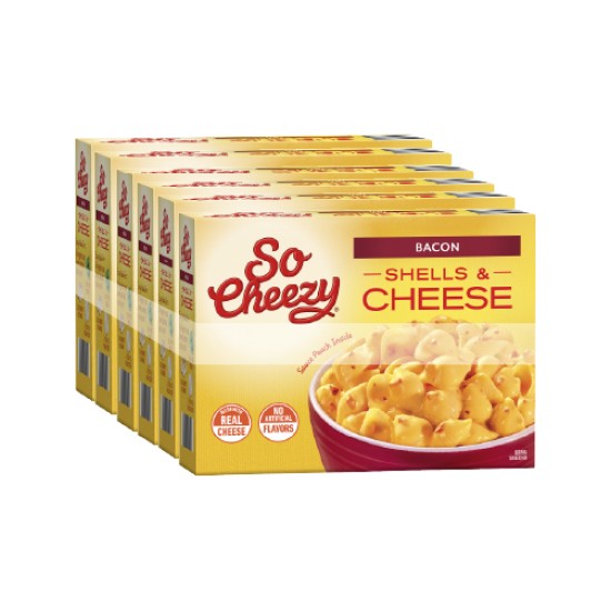 SHELLS AND CHEESE WITH BACON PACK OF 6