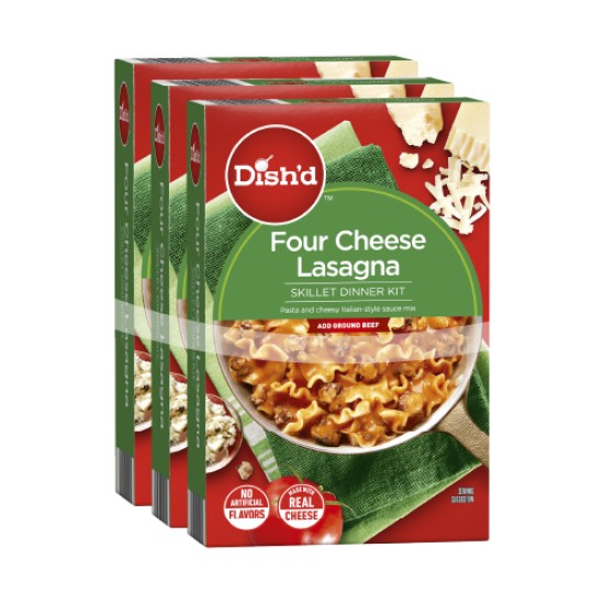 DISH'D FOUR CHEESE LASAGNA Pack of 3