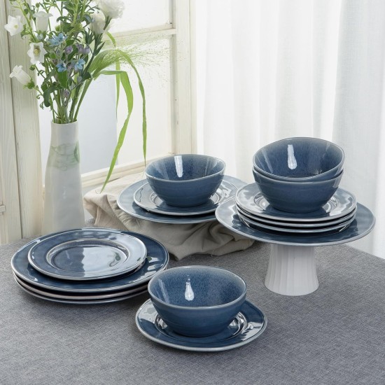 LAGOON BLUE 12 PIECE DINNERWARE