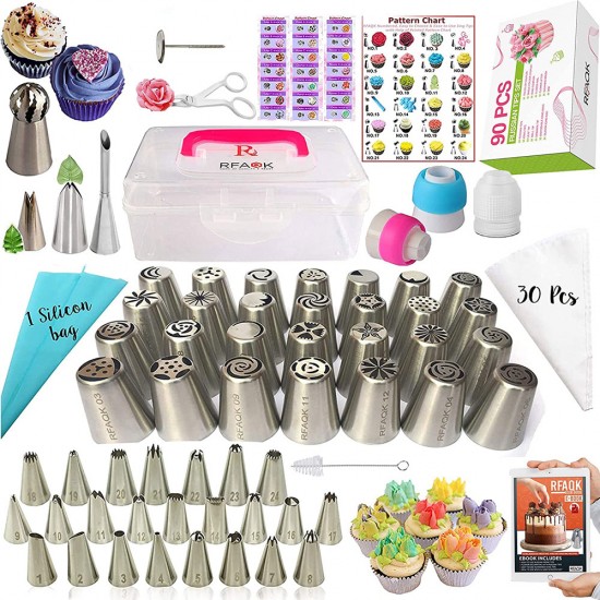 90 PIECE RUSSIAN PIPING TIPS
