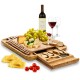 CHEESE BOARD AND KNIFE SET -BAMBOO CHARCUTERIE BOARD AND CHEESE PLATTER