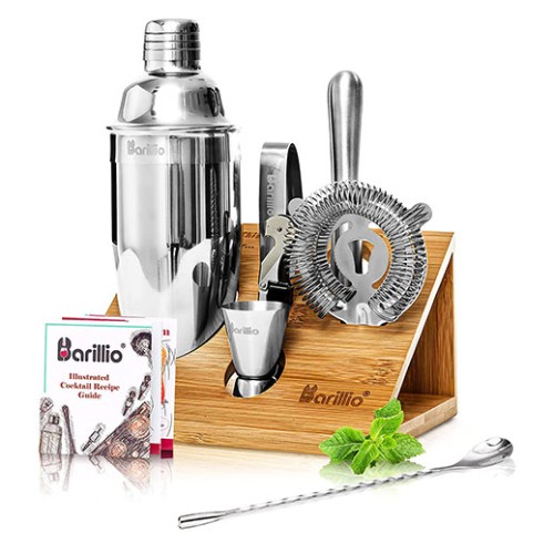 EATEX 8-Piece Stainless Steel Bartender Kit - Bar Cocktail Shaker