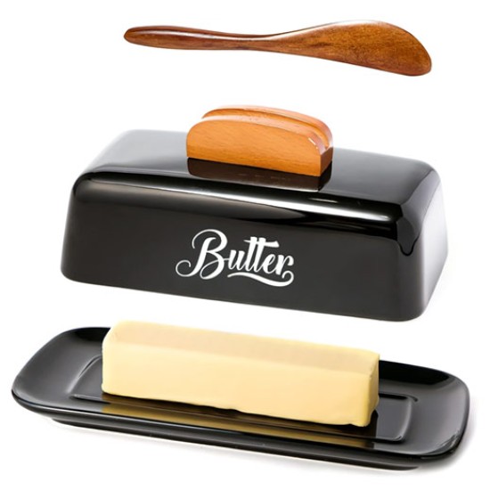 Butter Dish with Lid and Knife