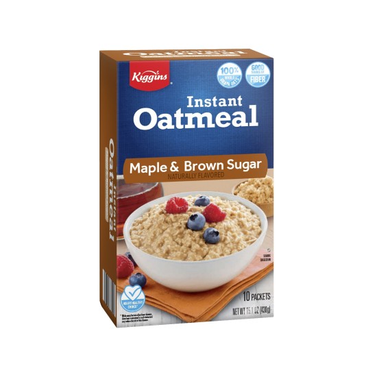 MAPLE AND BROWN SUGAR INSTANT OATMEAL