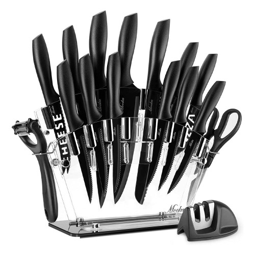 Cuisinart Advantage 12-Piece Gray Knife Set and Guards Bundle with Magnetic Knife Mount