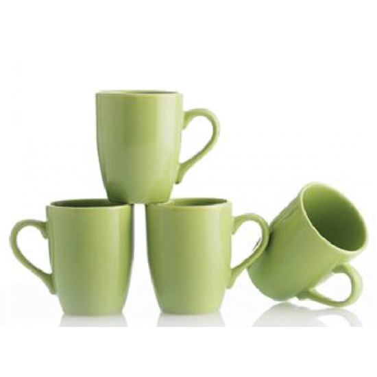 4 Piece Mugs Green