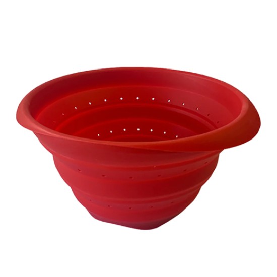4 QT. COLLAPSIBLE COLANDER - RED