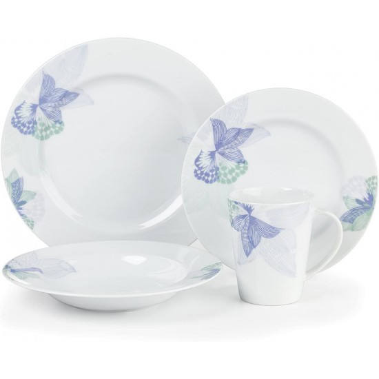 Pannes Collection 16-Piece Porcelain Dinnerware Set
