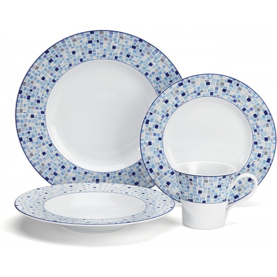 Aleria Collection 16-Piece Porcelain Dinnerware Set