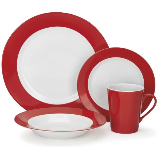 Rialle Collection 16-Piece Porcelain Dinnerware Set
