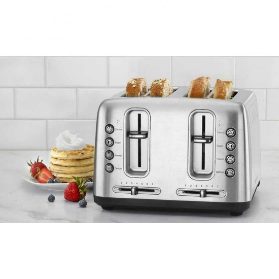 Stainless Steel 4-Slice Toaster with Shade Control