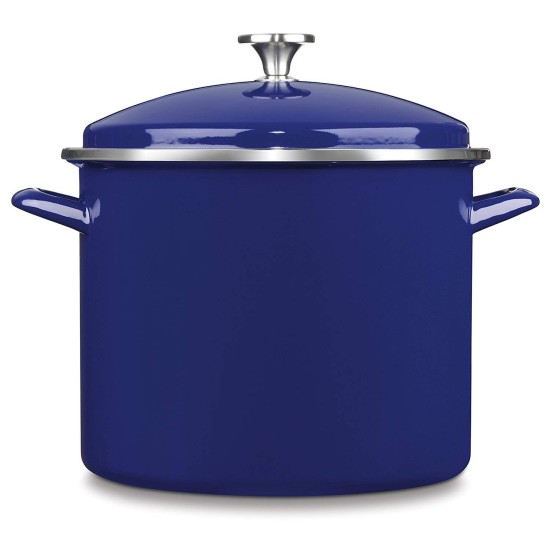 CHEF CLASSIC ENAMEL ON STEEL COOKWARE 12 QUART STOCKPOT WITH COVER