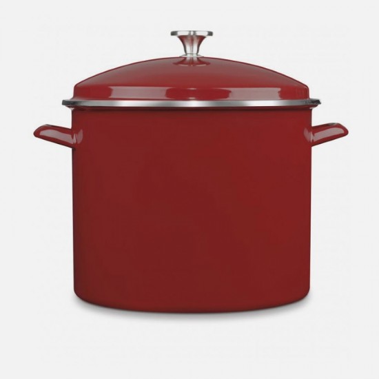 CHEF CLASSIC ENAMEL ON STEEL COOKWARE 16 QUART STOCKPOT WITH COVER