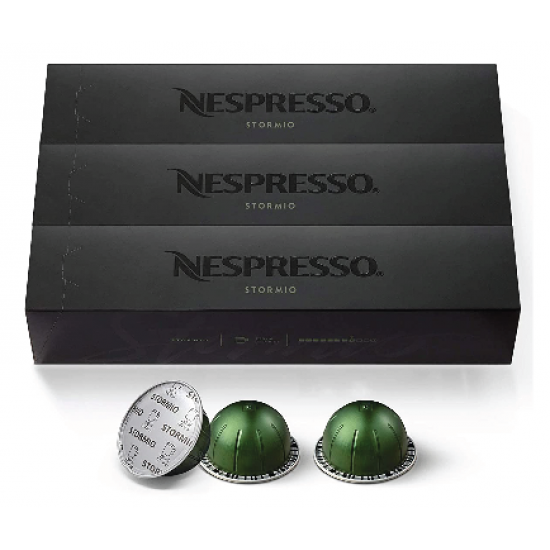 Nespresso Capsules VertuoLine, Medium and Dark Roast Coffee, Variety Pack, Stormio, Odacio, Melozio, 10 Count (Pack of 3)