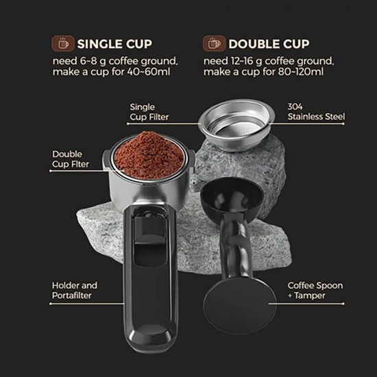 Espresso Machine Cappuccino Coffee Maker With Milk Frother