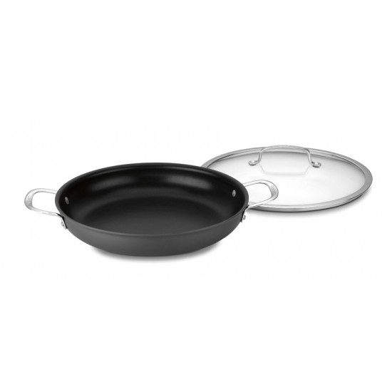 Chef's Classic Nonstick Hard-Anodized 12-Inch Everyday Pan with Medium Dome Cover