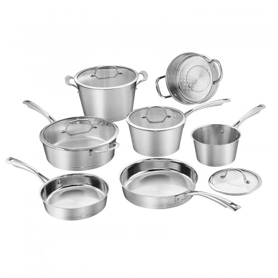 Conical Stainless Steel Cookware Set, Medium
