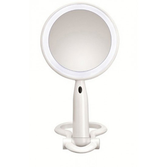 Plastic LED Double-Sided Mirror – White