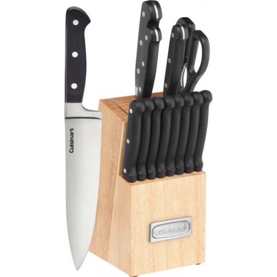 Advantage Cutlery 14-Piece Triple Rivet Knife Block Set