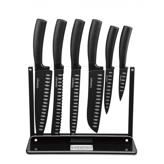Classic Nonstick Edge Collection 7-Piece Cutlery Knife Set with Acrylic Stand