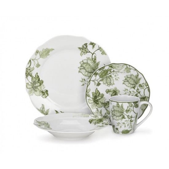 Loiret Collection 16-Piece Porcelain Dinnerware Set