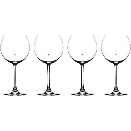 The Star's The Limit Collection Burgundy Glasses, Set of 4 