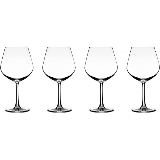 Elite Vivere Collection Burgundy Glasses, Set of 4 