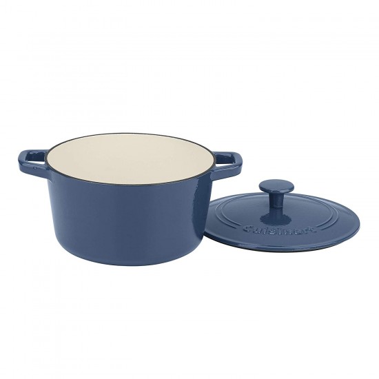 3 Qt Casserole, Covered, Enameled Provencial Blue.  FREE delivery with every online credit card purchase