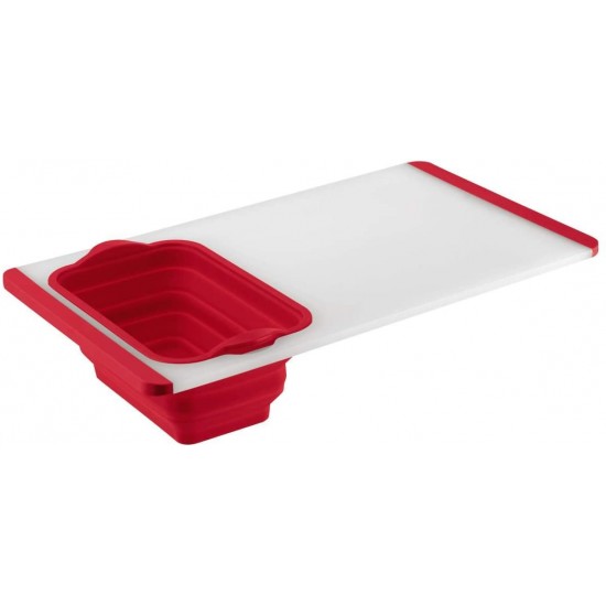 Cutting Board with Colander - Red 